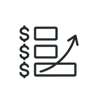 Tiered & Usage-Based Pricing Strategy Icon Icon representing tiered and usage-based pricing strategy for SaaS companies